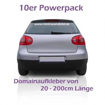 individuelle Domainaufkleber 10er Powerpack